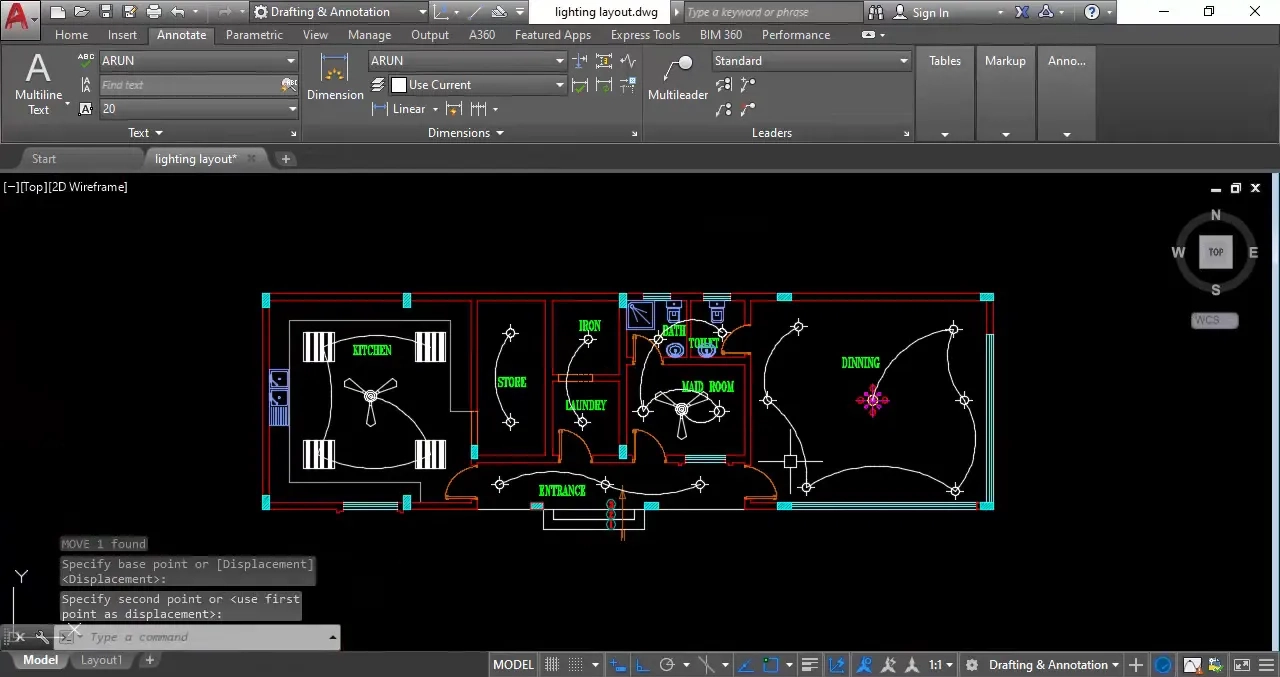 Vẽ dây điện cho công trình bằng AutoCAD