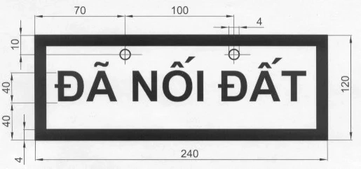 Biển báo an toàn điện: đã nối đất