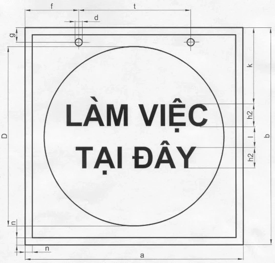 Biển báo an toàn điện: làm việc tại đây