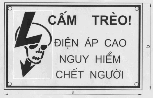 Biển báo an toàn điện: cấm trèo có điện áp cao