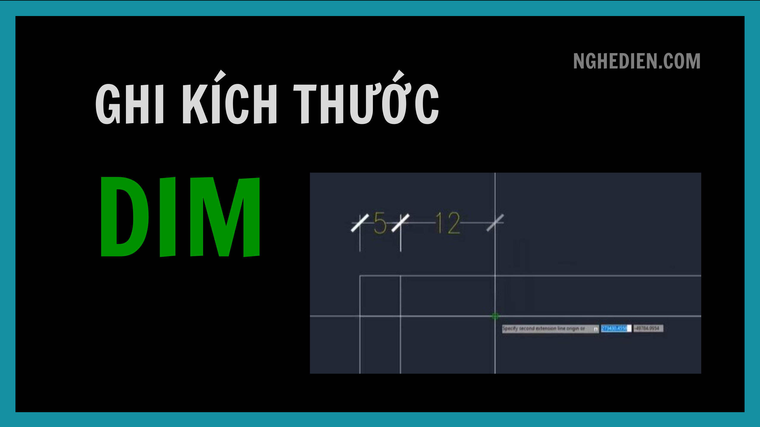 Các lệnh ghi kích thước trong cad