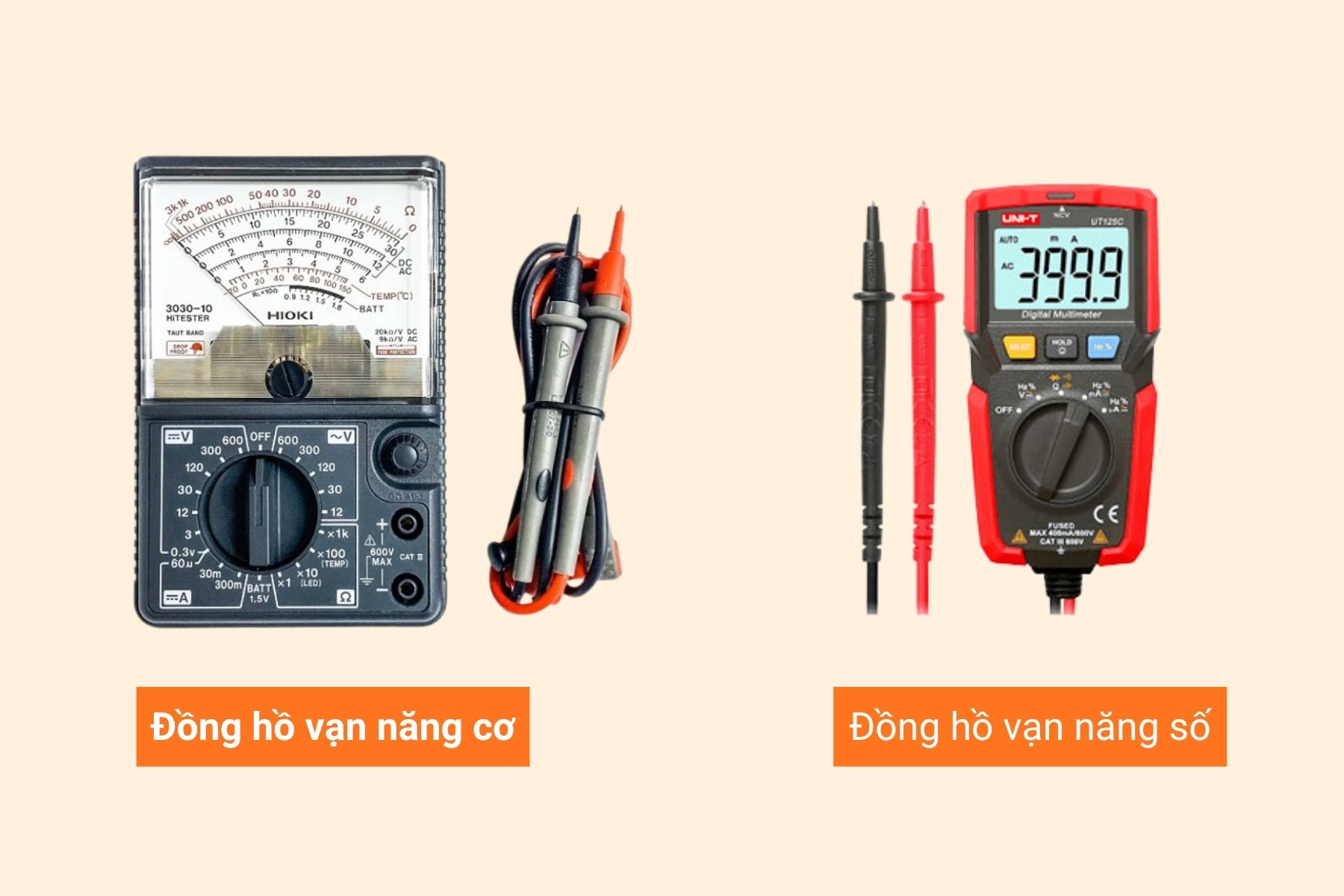 Dụng cụ đo điện: đồng hồ vạn năng