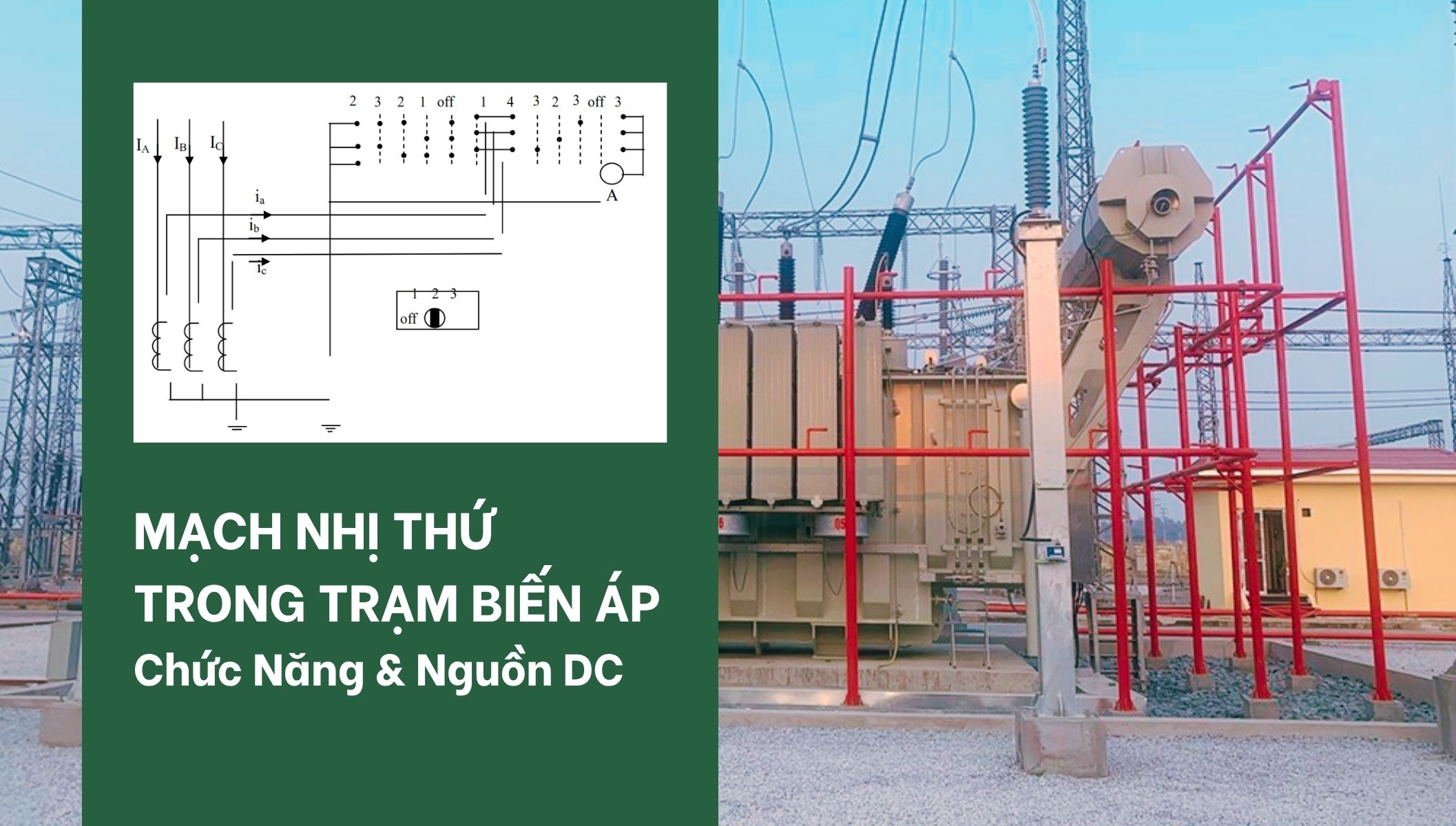 Mạch nhị thứ trong trạm biến áp, chức năng và nguồn dc