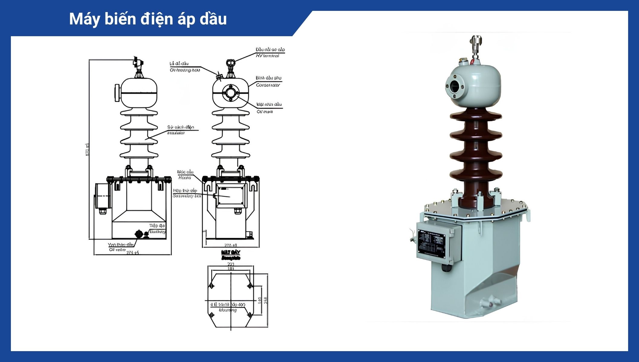 Máy biến áp dầu Sơ đồ nguyên lý và hình ảnh máy biến áp dầu