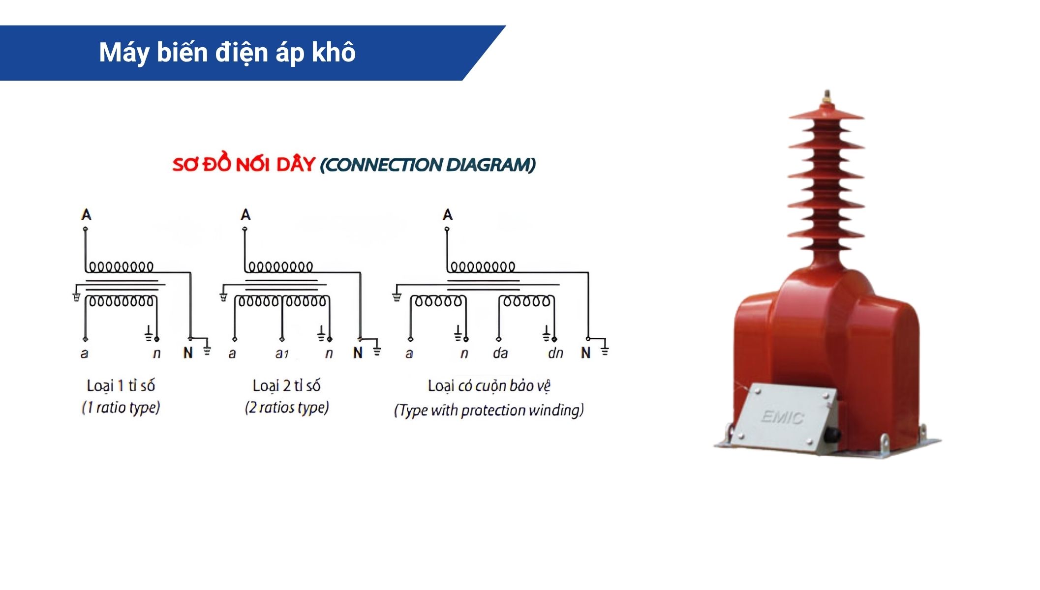 Máy biến điện áp khô Sơ đồ nguyên lý và hình ảnh máy biến điện áp khô
